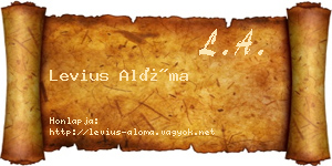 Levius Alóma névjegykártya
